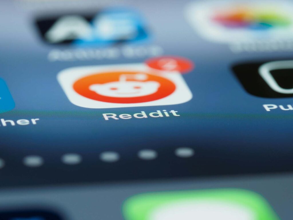 Reddit app icon on iphone